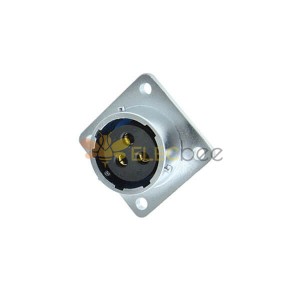 3 Pin Aviation Connector RA16 4Hole Square Flange Female Socket