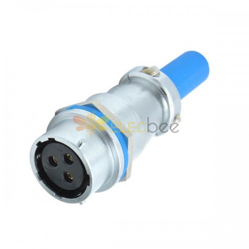 3 Pin Aviation Power Connector RA16 Straight Cable Gaine Docking Waterproof Female Socket
