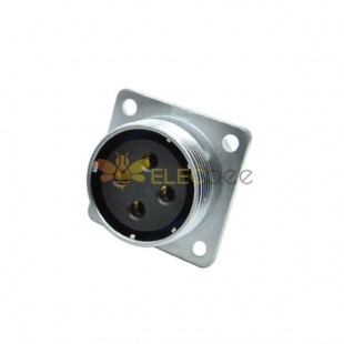 4 Pin Aviation Connector RA32 Square Flange Circular Industry Receptacle Femme