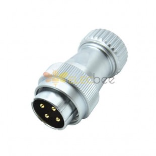 4 Pin Aviation Plug Male RA32 Waterproof Straight Circulaire Metal Hose Connector