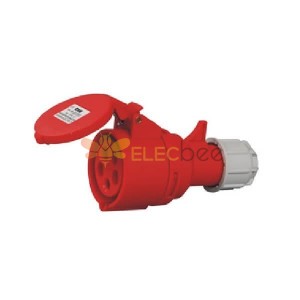 CEE Industrial Socket 32A 5pin 240V-415V 50/60Hz 4P 6h 3P+N+E IP44 IEC60309 CEE Industrial Socket With Spring-Loaded Cap