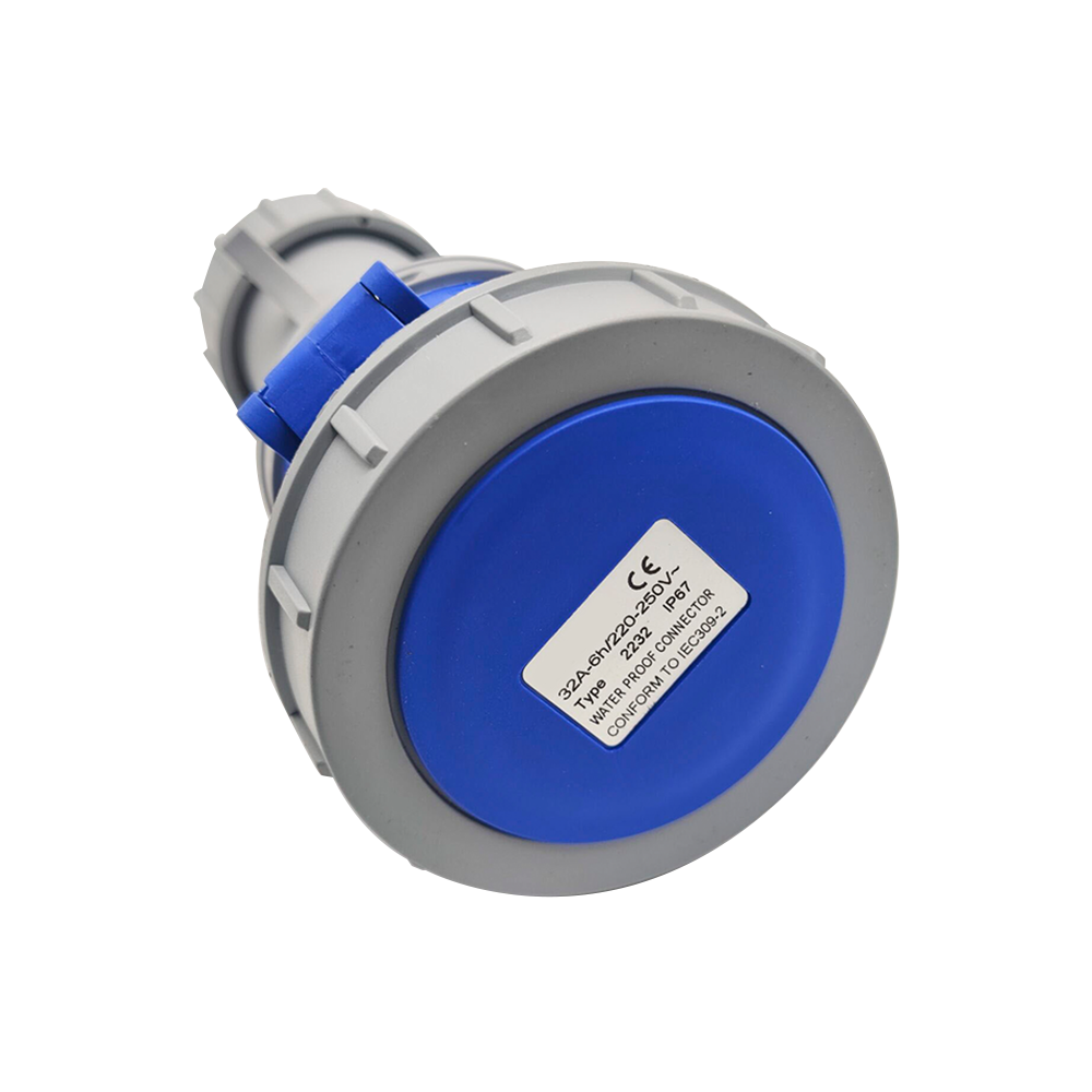 防水工業連接器32A 3芯藍色IP67