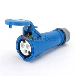 Waterproof Industrial Connector Socket 3Pin 32A 250V 2P+E IP44
