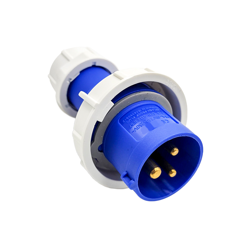 60309 230v 16A 3pin 220V-250V 50/60Hz 3P 6h 2P+E Waterproof IP67 CEE Industrial IEC60309 Plug Blue