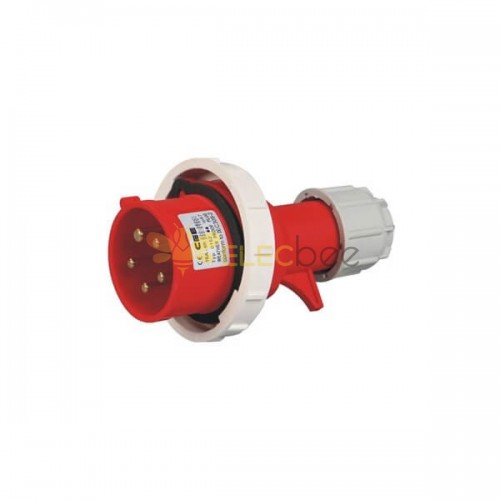 AC Plug IEC60309 32A 5pin 380V-415V 50/60Hz 5P 6h 3P+N+E IP67 CEE Endüstriyel Kırmızı