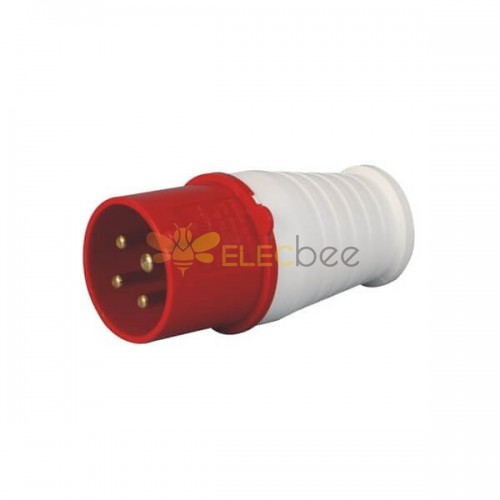 IEC60309 6h 16A 4pin 380V-415V 50/60Hz 4P 3P-N-E IP44 CEE Industrial Plug Red