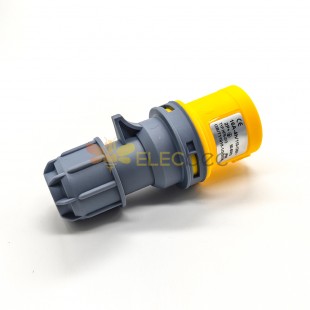 IEC60309 Cable Mount Plug 16A 3pin 110V-130V 50/60Hz 3P 4h 2P+E IP67 CEE Industrial Connector
