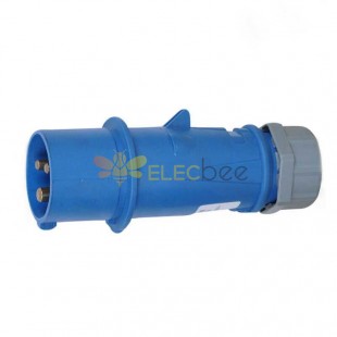 Waterproof Industrial Connector Plug 3Pin 16A 230V 2P+E IP44
