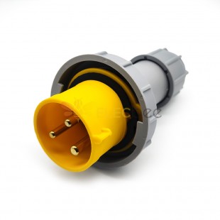 Waterproof Industrial Connector Plug 3Pin 32A 110V 2P+E IP44