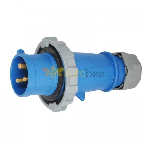 Waterproof Industrial Connector Plug 3Pin 32A 230V 2P+E IP67