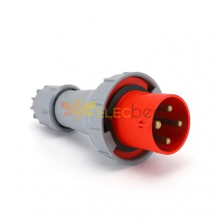 Waterproof Industrial Connector Plug 4Pin 125A 380-415V 3P+E IP67