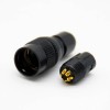 HR10 HRS Male Plug 6 Pin Solder Cup black Straight Circular Push-Pull Connector