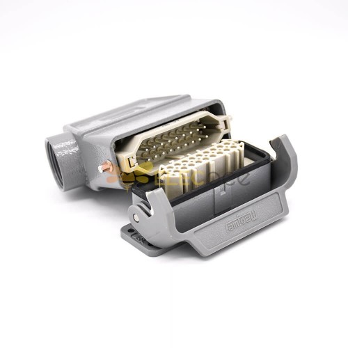 Connecteur multi broches robuste H16A 18Pin Silver Placage Taille PG21 Bouton en plastique Femelle Butt-joint Mâle