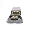 10 Pin Heavy Duty Connector H10B Button Female Butt-joint Male Silver Plating Size M25 Bulkhead Mounting