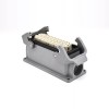 Rectangular waterproof connector heavy-duty 64-core H24B shell male and female butt PG21 surface mount