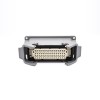Rectangular waterproof connector heavy-duty 64-core H24B shell male and female butt PG21 surface mount