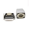 Connector Heavy Duty H6B 12Pin Male Without Contacts Male Butt-Joint Female PG21 Bulkhead Mounting