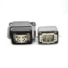 HD Connector H6B Surface Mounting 4Pin Silver Plating Male Butt-Joint Female PG16