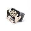 Heavy Duty Connectors H10B Bulkhead Mounting 16Pin Male Without Contacts Male Butt-Joint Female PG16 Aluminum Shell