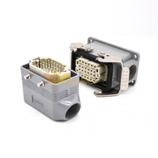 Heavy Duty Connectors H10B Surface Mounting Female Docking Type Male 24Pin Silver Plating Size M32 Entry
