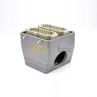 Heavy Duty Multi Pin Connector PG29 32Pin Hasp H32B Shell Male female Butt-Joint Side Cable Entry Bulkhead Mounting