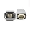 Heavy Duty Rectangular Connectors H6B 16Pin Silver Plating M32 Male Butt-Joint Female Bulkhead Mounting