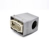 Connector Heavy Duty H10T Hasp Female Butt-joint Male 10 Pin Silver Plating Size PG29 Bulkhead Mounting