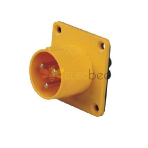 16A 3pin CEE Socket IP44 Industrial IEC60309 Panel Mount Pin Receptacle