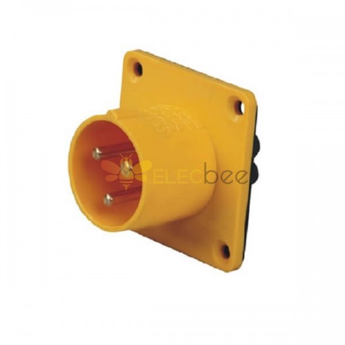 16A 3pin CEE Socket IP44 Industrial IEC60309 Panel Mount Pin Receptacle