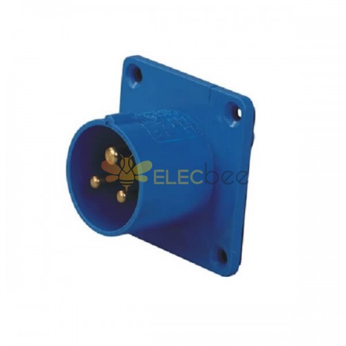 16A 3pin IEC60309 Receptáculo 220V-250V 50/60Hz 2P+E 6h 2P+E IP44 CEE Panel industrial Pin Socket