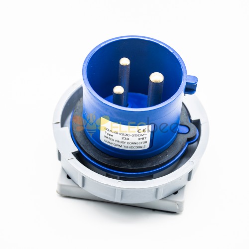 32A 3PIN IEC60309 Receptacle 220V-250V 6h 2P+E IP67 CEE Painel Industrial Monte Pin Socket