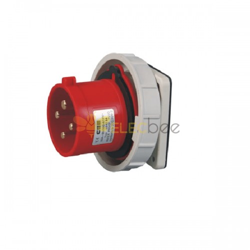 32A 4Pin IEC60309 Soquete 380V-415V 4P 6h 3P+E IP67 CEE Painel Industrial Monte Pin Receptacle
