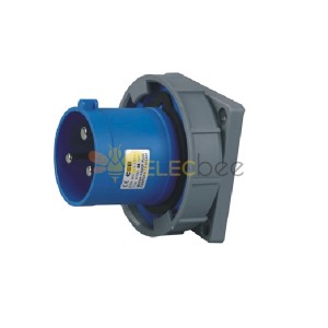 63A 3pin Socket 220V-250V 6h 2P-E IP67 CEE Industrial IEC60309 Pannello Mount Pin Receptacle