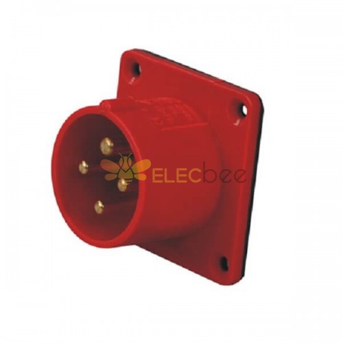 CEE Industrial Panel Mount Pin Buchse 32A 4pin 380V-415V 50/60Hz 4P 6h IP44