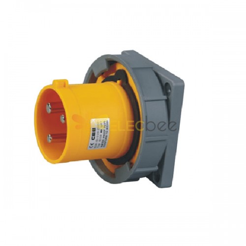 IEC60309 Pin Socket 125A 3pin IP67 CEE Industrial Panel Mount Male Receptacle