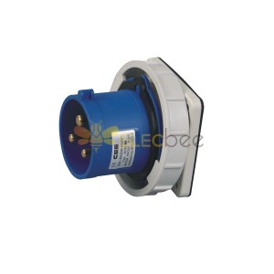 IP67 ICE60309 Socket 16A 3pin 220V-250V 6h 2P+E CEE Industrial Panel Mount Pin Receptacle