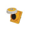 IEC60309 Panel Mount Receptacle Angle Type 16A 3pin 110V-130V 2P+E IP67 CEE Industrial