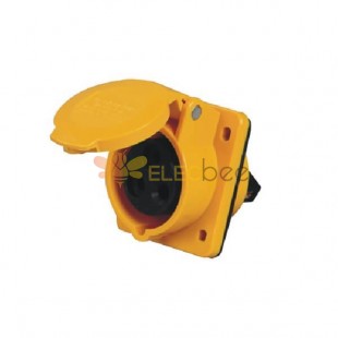 IEC60309 Panel Mount Receptacle Angle Type 32A 3pin 110V-130V 2P+E IP44 CEE Industrial