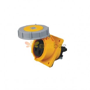 125A IEC60309 3pin IP67 Pannello industriale Mount Receptacle Tipo di Angolo