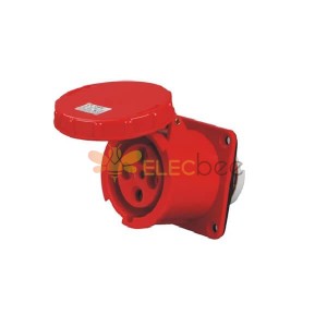 Conector IEC60309 63A 4pin 380V-415V IP67 CEE Industrial Panel Mount Receptacle Straight Type