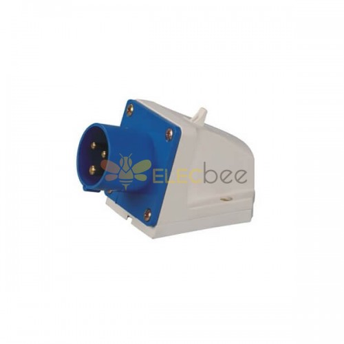 16A 3pin IEC60309 Soquete 220V-250V 50/60Hz 2P+E 6h 2P+E IP44 CEE Industrial Surface Mount Pin Receptacle with Box