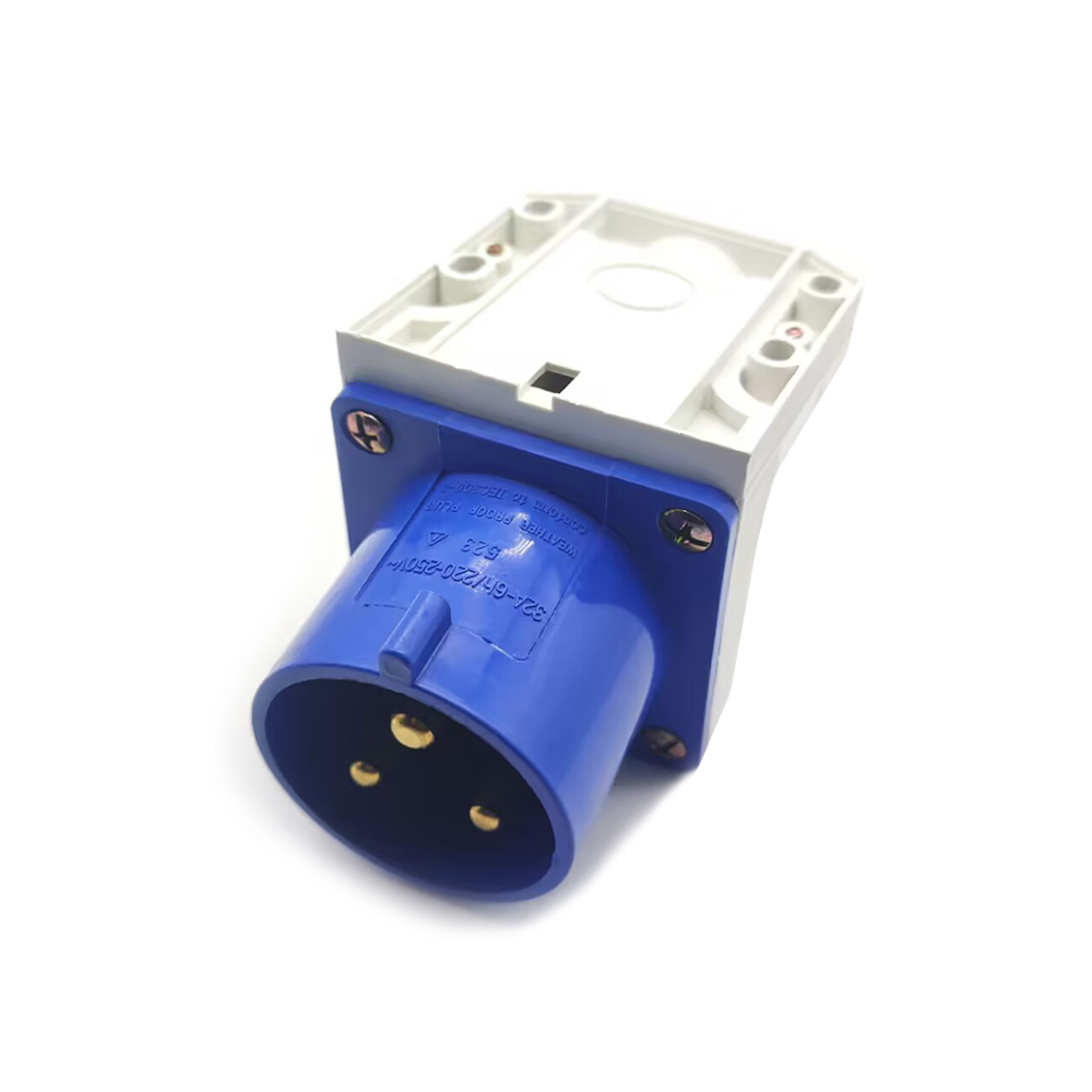 32A 3pin CEE Industrial 220V-250V 50/60Hz 2P-E 6h 2P-E IP44 IEC60309 Surface Mount Pin Receptacle with Box