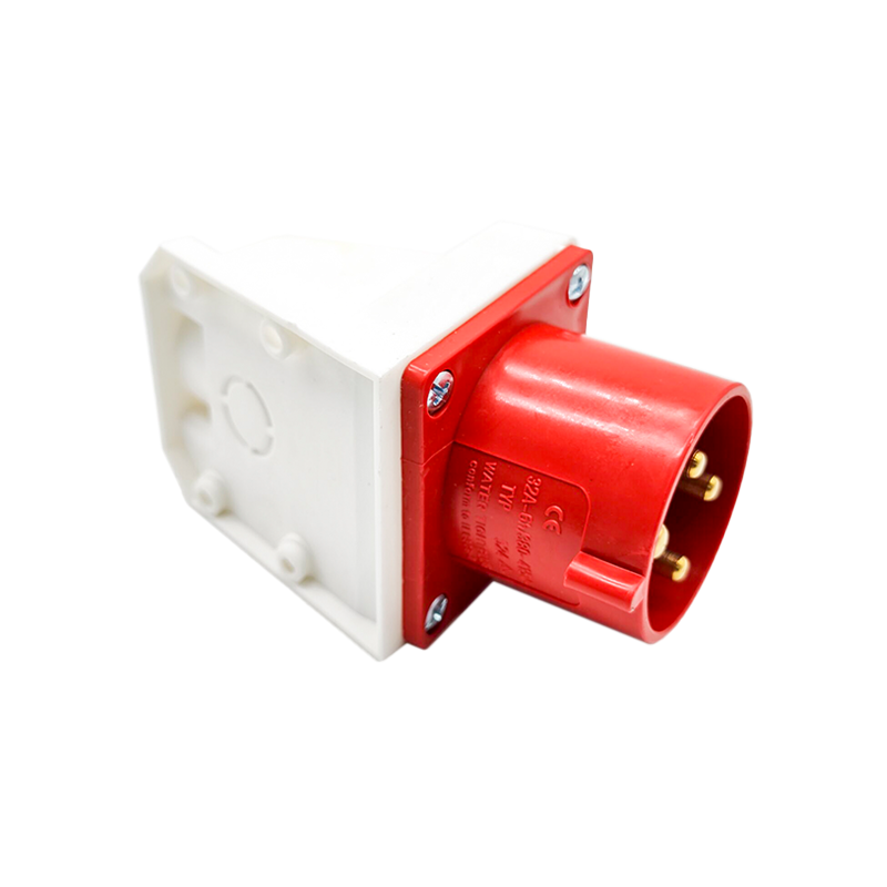 IEC60309 CEE Industrial 32A 4pin 380V-415V 50/60Hz 4P 6h 3P+E IP44 Surface Mount Pin Receptacle with Box