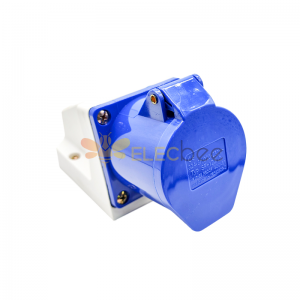 IEC60309 Wall Socket 32A 3pin 220V-250V 50/60Hz 2P+E 6h 2P+E IP67 CEE Industrial Blue