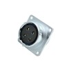 Connecteur 4 Pin Aviation RA24 Square Flange Industry Female Receptacle