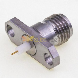 2.92mm Jack Female Connector 2-Hole Flange Bulkhead RF Coaxial Connector for PCB DC-40G (Customized)