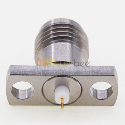 2.92mm Flange Jack 0.3mm /.012″ Pin Thread-in Connector, 12.7 x 4.8mm / 0.500 x 0.190″