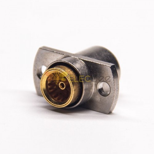 High Frequency BMA Connector Straight Type 2 Hole Flange Male Connector