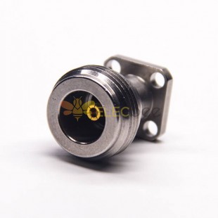 N Female Connector Flange with 4 holes for PCB Mount