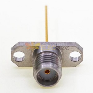 Conector fêmea SMA, 15,8 x 5,7 mm / 0,625 x 0,223″ Flange 1,27 mm / 0,050″ Pino